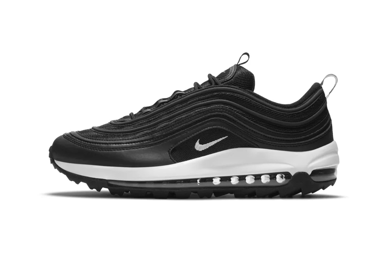 Nike Air Max 97 G Black White menswear streetwear spring summer 2020 collection golf course CI7538 002 sneakers shoes footwear trainers runners kicks