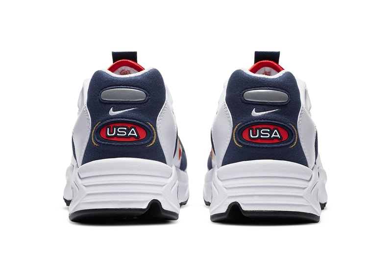 nike sportswear air max triax 96 usa olympic midnight navy white metallic gold university red CT1763 400 michael johnson official relase date info photos price store list buying guide