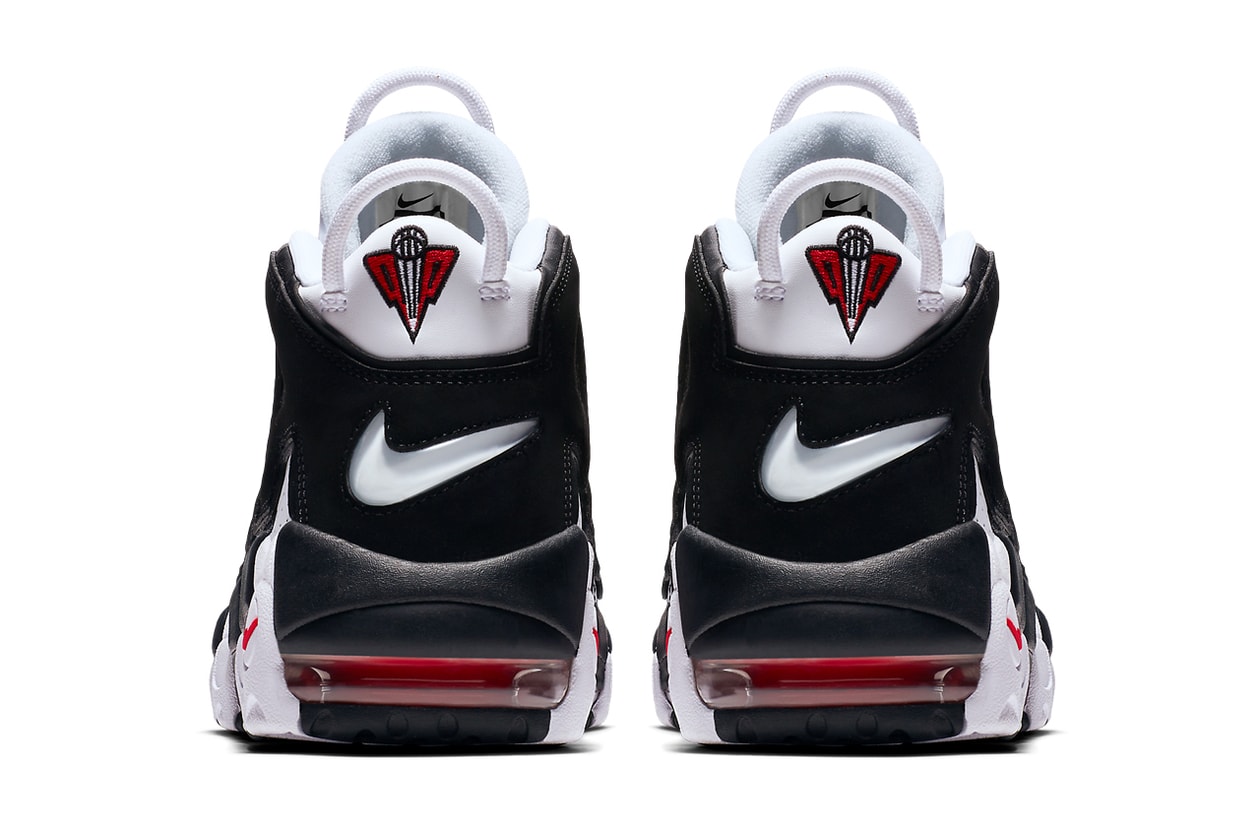 nike sportswear air more uptempo white black university red scottie pippen chicago bulls 414962 105 official release date info photos price store list buying guide