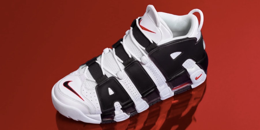 Nike uptempo white and black Outlet