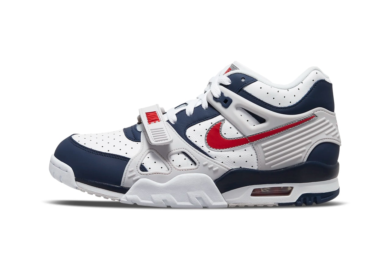 nike sportswear air trainer 3 bo jackson midnight navy vast grey white university red cn0923 400 official release date info photos price store list