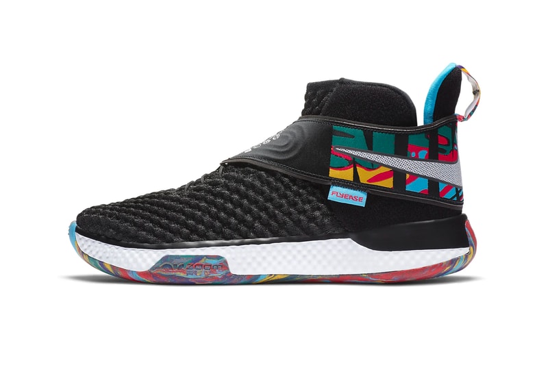Nike Air Zoom UNVRS FlyEase Black Karantz Blue White menswear streetwear spring summer 2020 collection basketball shoes runners trainers sneakers footwear swoosh check