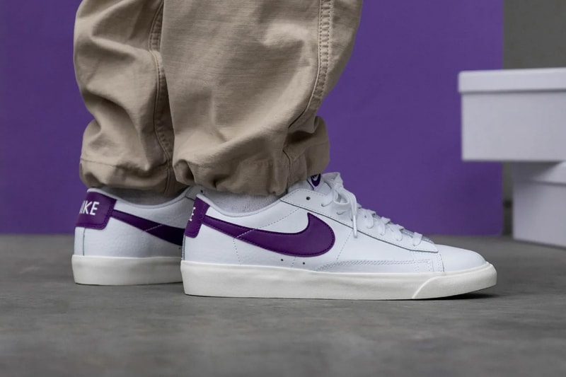 nike sportswear blazer low mid 77 vintage white voltage purple sail CI6377 103 BQ6806 105 official release date info photos price store list