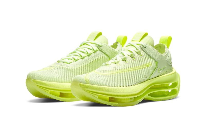 Nike Double Stacked Barely Volt menswear streetwear lime colorway sneakers shoes footwear labels spring summer 2020 collection runners trainers kicks