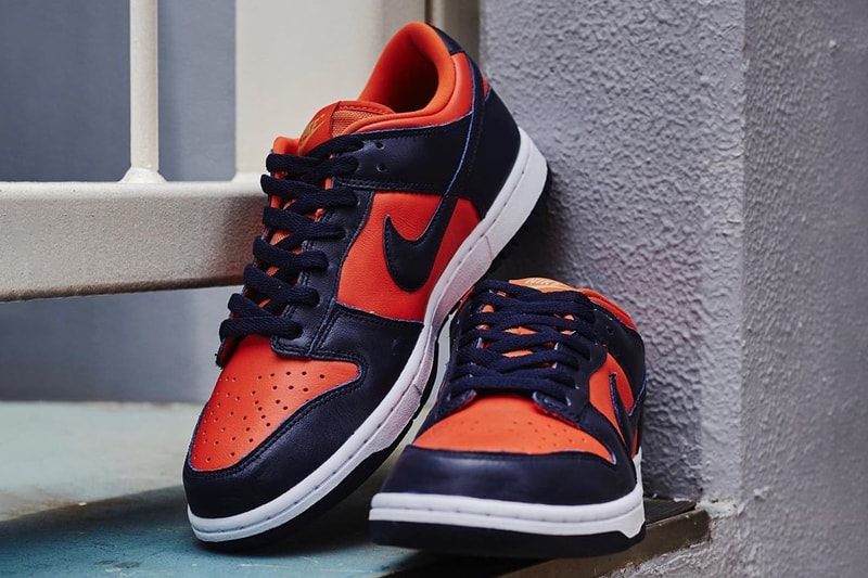 nike sportswear dunk low sp champ colors team tones pack orange navy blue white CU1727 800 official release date info photos price store list 