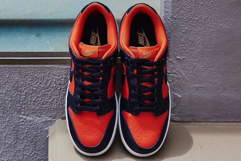 nike sportswear dunk low sp champ colors team tones pack orange navy blue white CU1727 800 official release date info photos price store list 