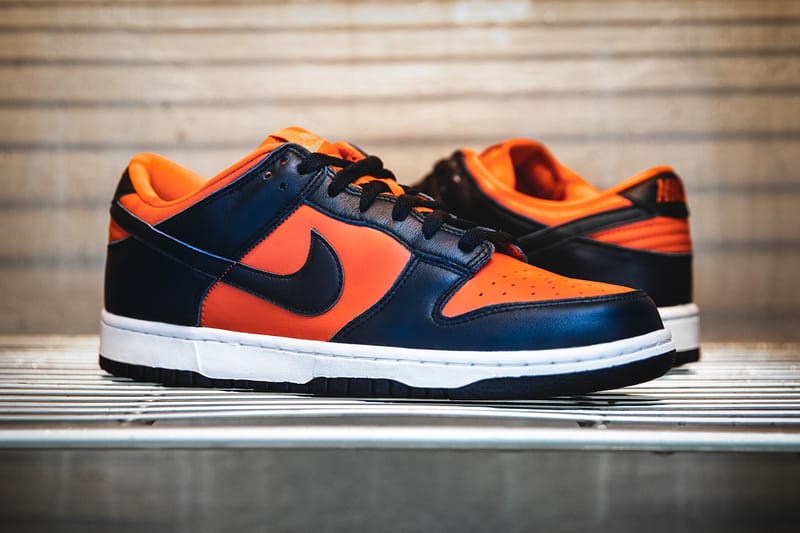 nike dunk low orange marine