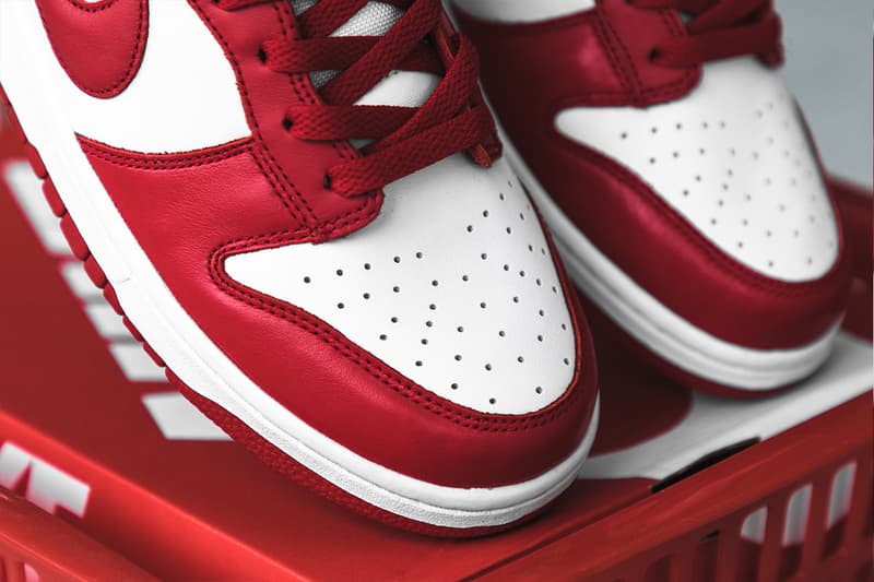 Nike Dunk Low SP University Red Closer Look Release Info cu1727-100 White Buy Price