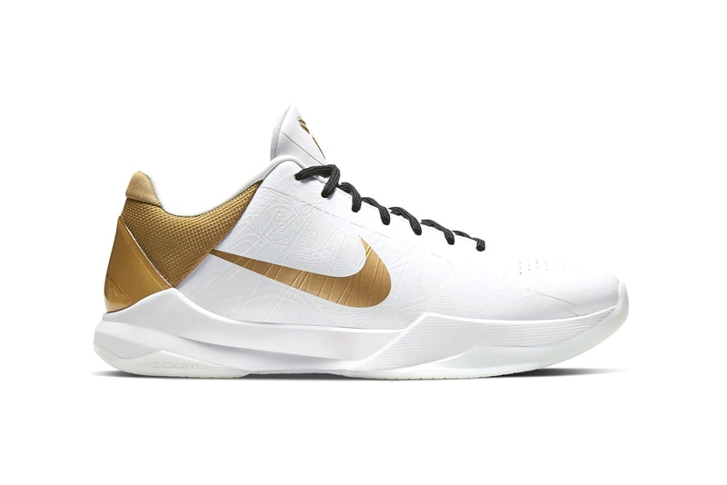 nike basketball kobe bryant 5 protro big stage white gold black CT8014 100 official release date info photos price store list buying guide
