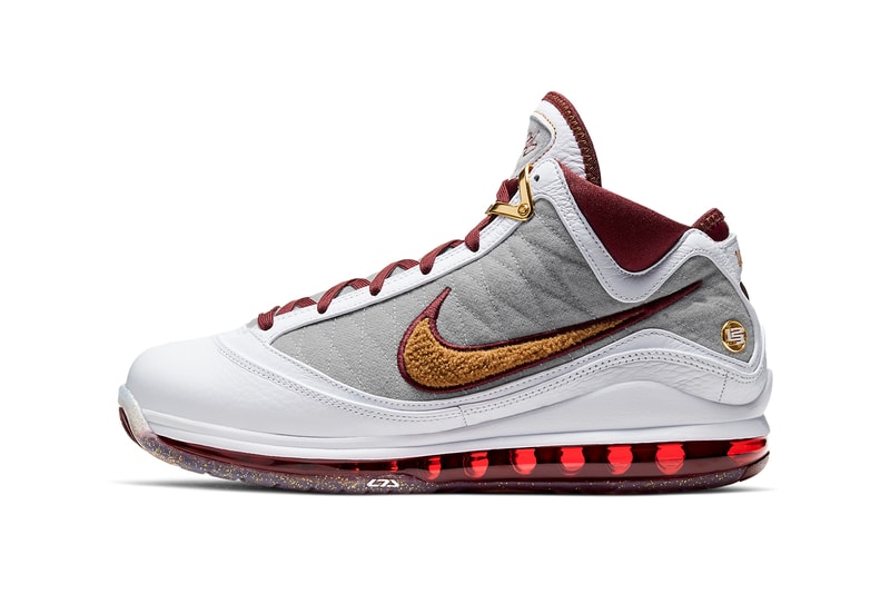 nike basketball lebron james 7 mvp white bronze team red wolf grey CZ8915 100 official release date info photos price store list
