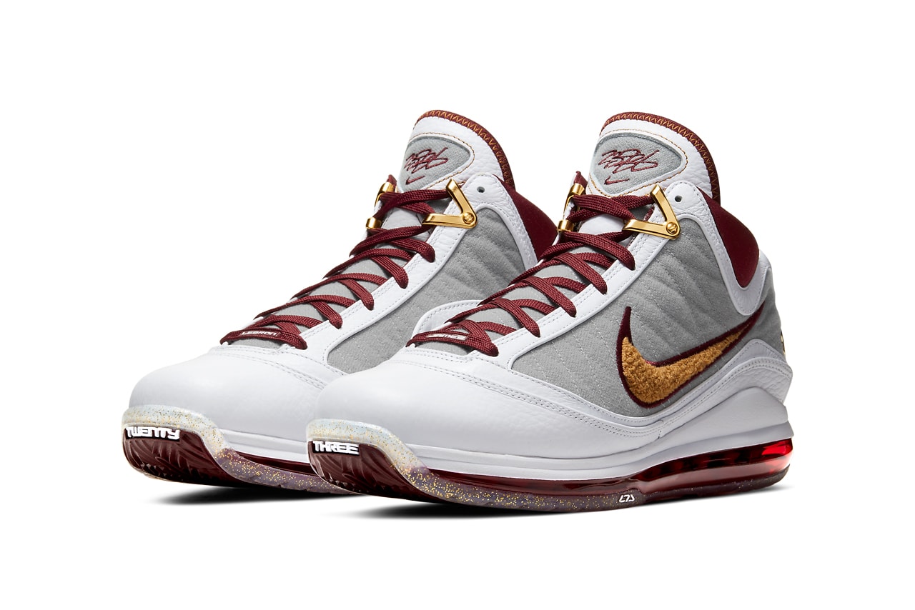 nike basketball lebron james 7 mvp white bronze team red wolf grey CZ8915 100 official release date info photos price store list