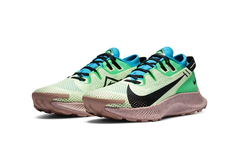 nike running pegasus trail 2 barely volt laser blue poison green black brown CK4305 700 official release date info photos price store list