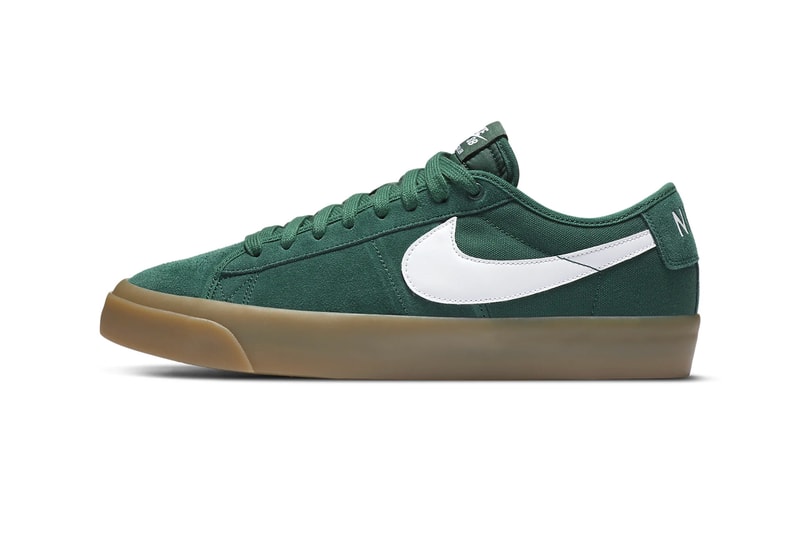 Nike SB Zoom Blazer Low Pro GT Fir Gum Light Brown Release DC0603-300 skate shoe