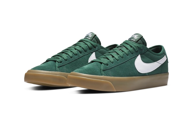 Nike SB Zoom Blazer Low Pro GT Fir Gum Light Brown Release DC0603-300 skate shoe