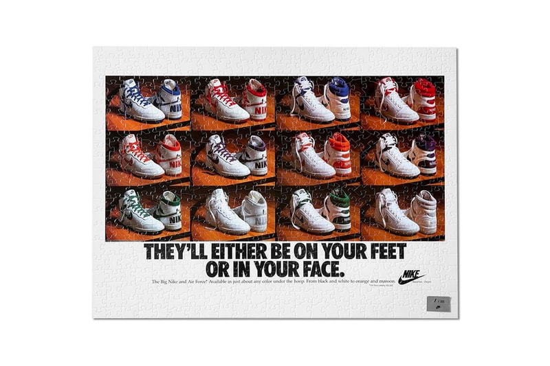 Nike Vintage Ad Puzzle Pack Release Info Buy Price 1977 Waffles Make Footwear News 1986 Be True To Your School On Your Feet Or in Your Face