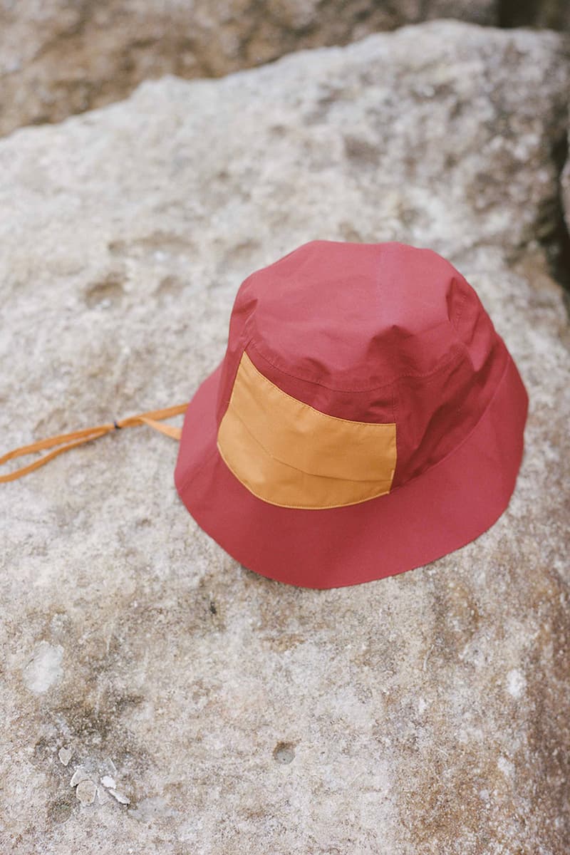 norse projects gore tex recycled collection shell jacket bucket hat waterproof tote black grey ash orange Cadmium Burnt Sienna