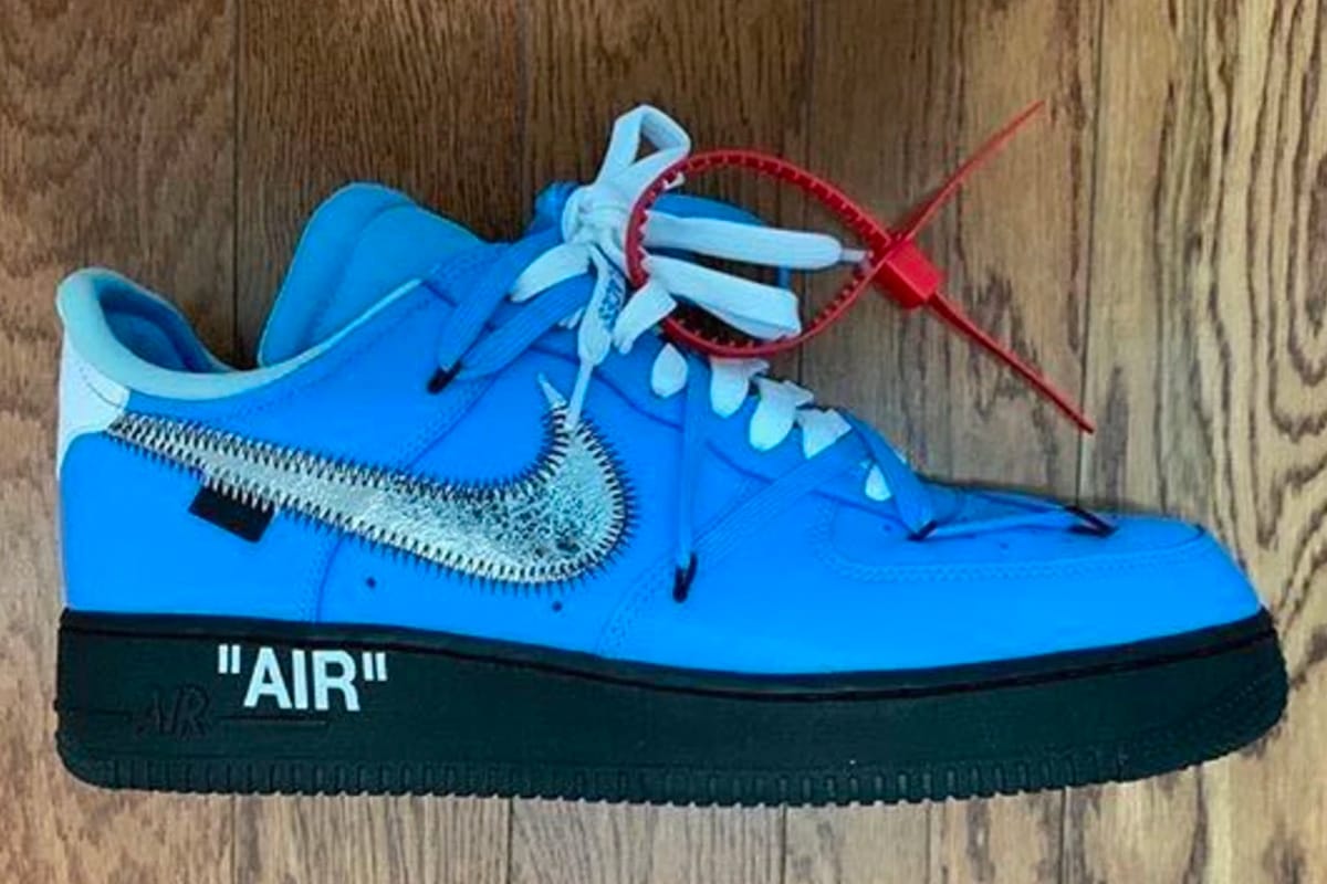 blue off white air forces
