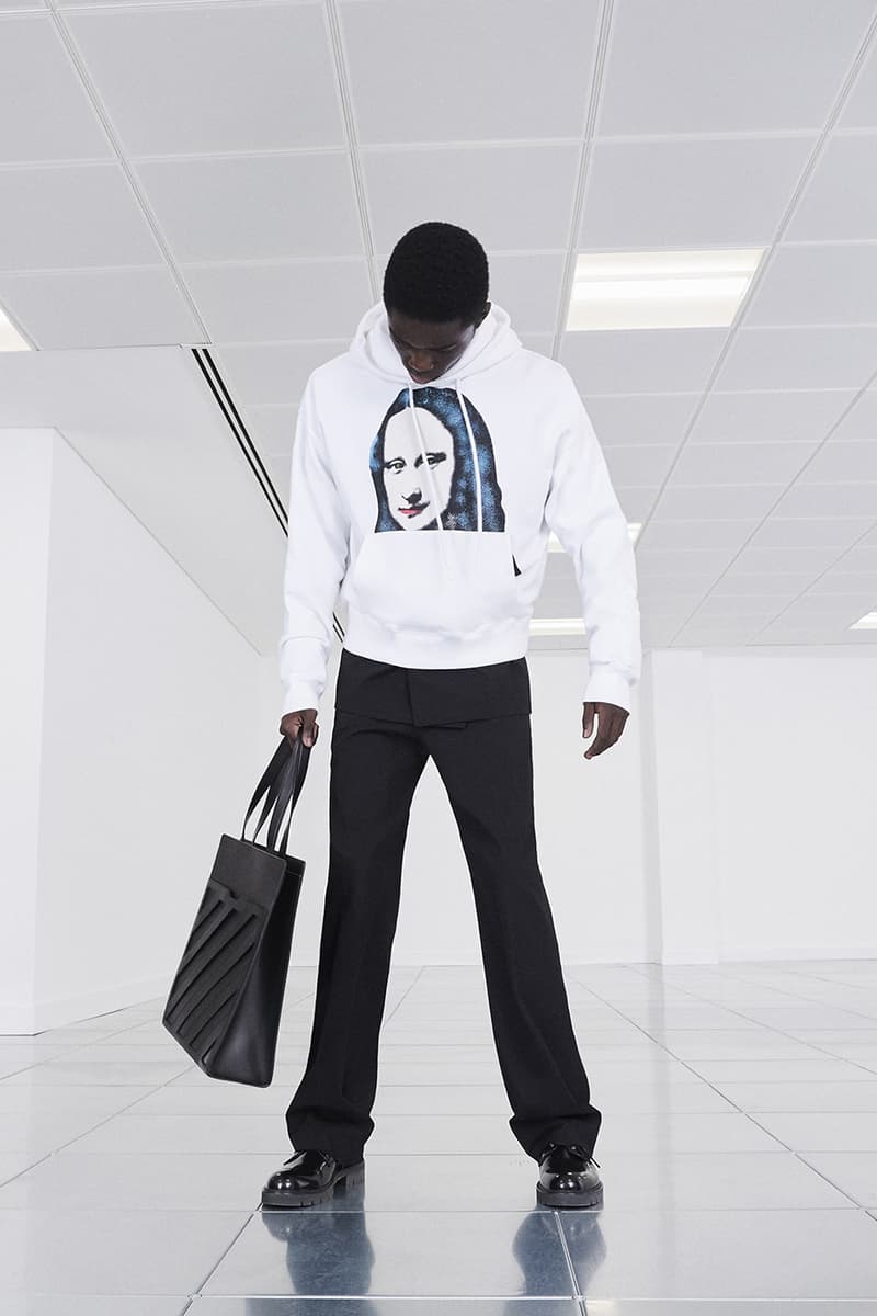Off-White™ Fall/Winter 2020 "TORNADO WARNING" Collection Officially Released Now Available Dropped Lookbook Virgil Abloh FW20 Menswear Tailoring Streetwear Formal Air Jordan 4 "Sail" OW