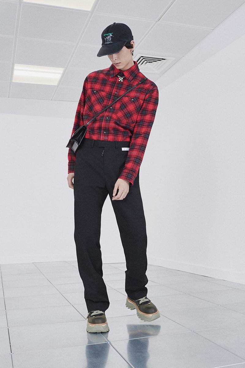Off-White™ Fall/Winter 2020 "TORNADO WARNING" Collection Officially Released Now Available Dropped Lookbook Virgil Abloh FW20 Menswear Tailoring Streetwear Formal Air Jordan 4 "Sail" OW