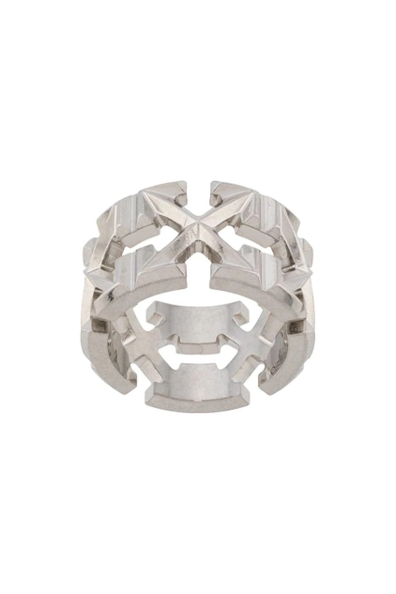 Off White Multi Arrows Ring menswear streetwear accessories spring summer 2020 collection silver virgil abloh ss20