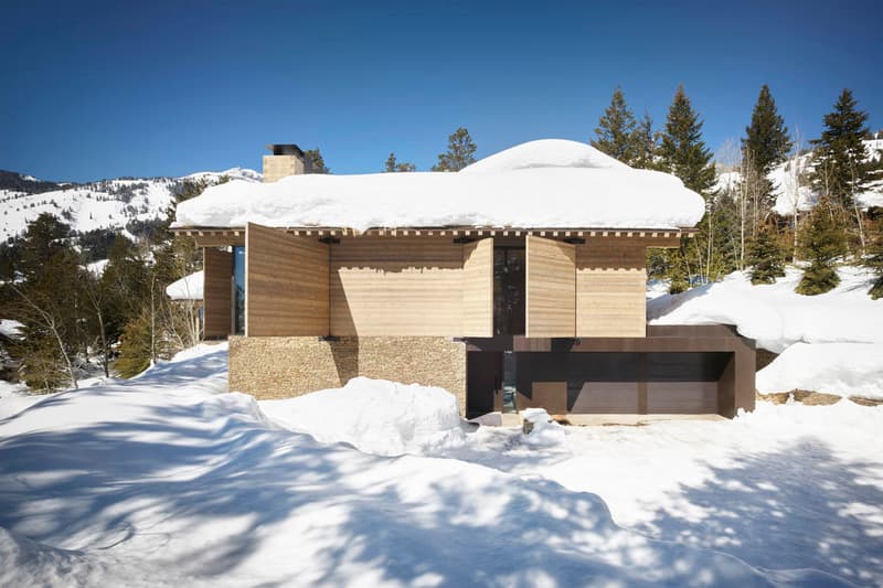 Olson Kundig’s Teton House jackson hole Wyoming pulley shutter transforming wood design interior