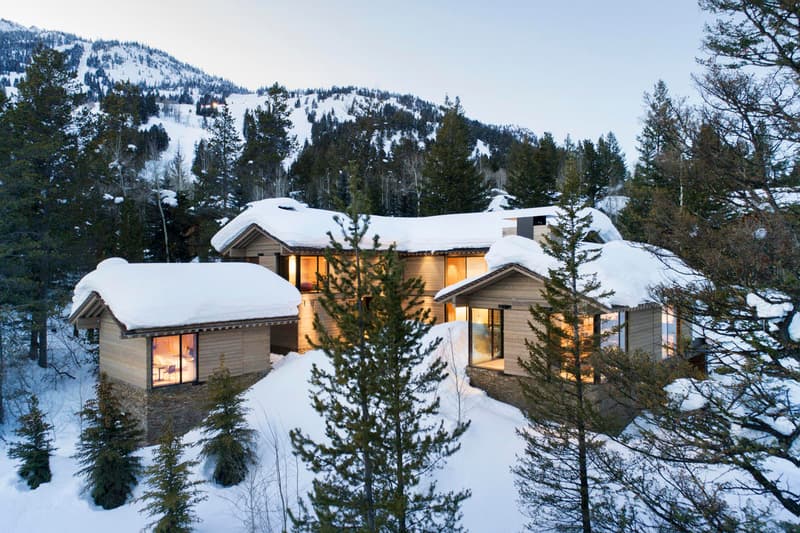 Olson Kundig’s Teton House jackson hole Wyoming pulley shutter transforming wood design interior