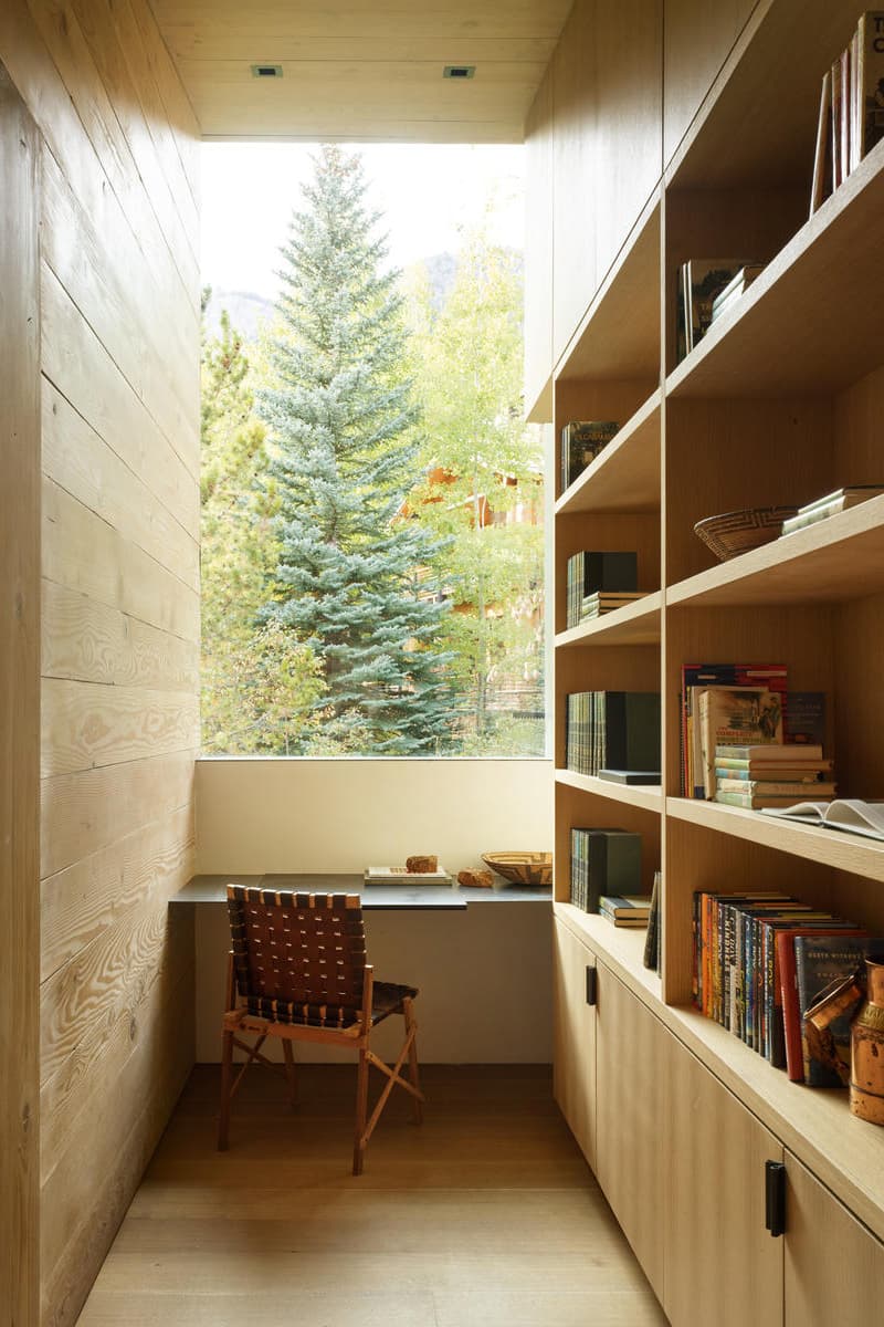 Olson Kundig’s Teton House jackson hole Wyoming pulley shutter transforming wood design interior