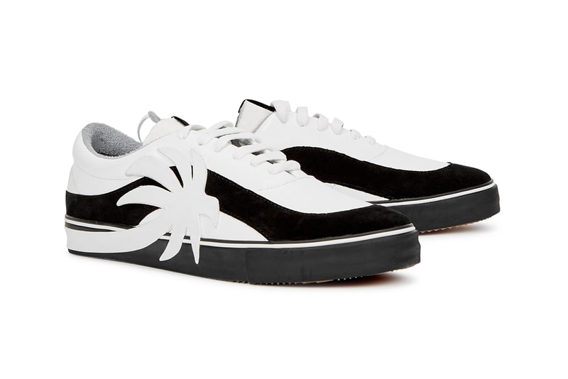 palm angels printed vulcanized sneakers shoes white black silver grey official release date info photos price store list buying guide