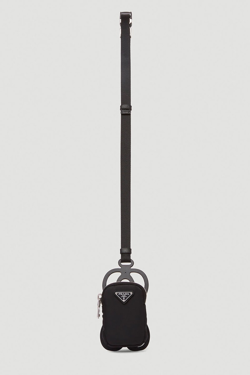 Prada Crossbody Bag Black Release ln cc nylon leather silver tone hardware