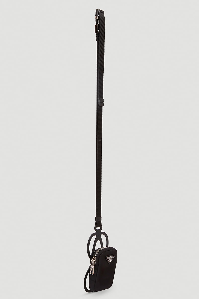 Prada Crossbody Bag Black Release ln cc nylon leather silver tone hardware