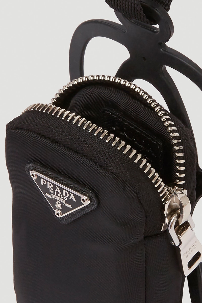 Prada Crossbody Bag Black Release ln cc nylon leather silver tone hardware