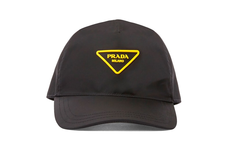Prada Nylon Baseball Cap Release LN-CC Buy Price Black Yellow 