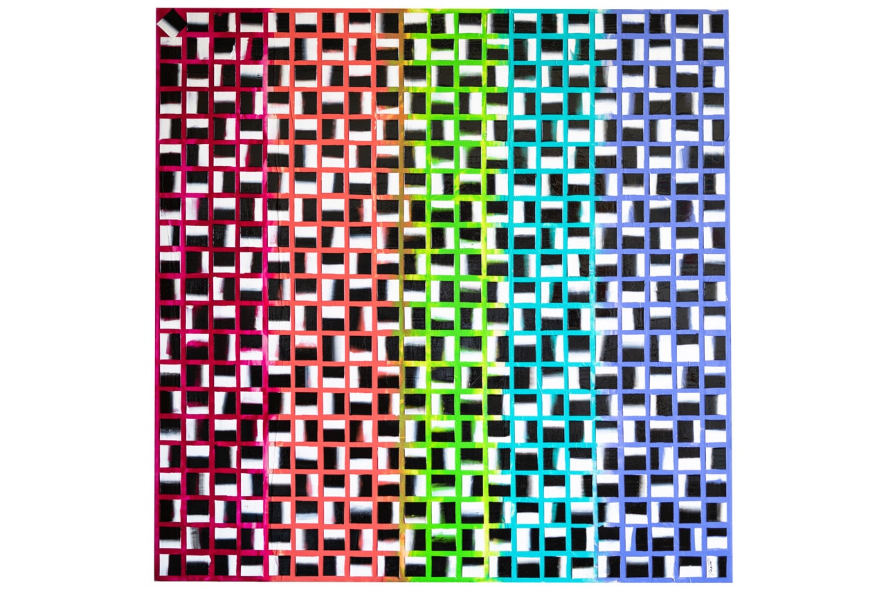 re—inc Art Auction Tobin Heath 'Proxemics' Painting Black Trans Femmes in the Arts Collective Rainbow Squares 