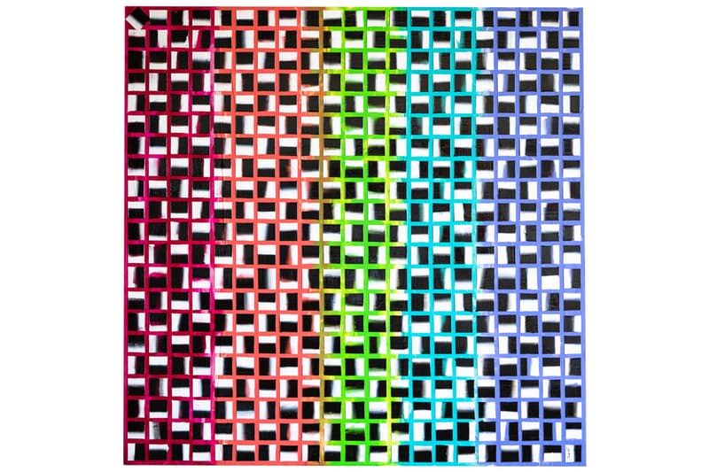 re—inc Art Auction Tobin Heath 'Proxemics' Painting Black Trans Femmes in the Arts Collective Rainbow Squares