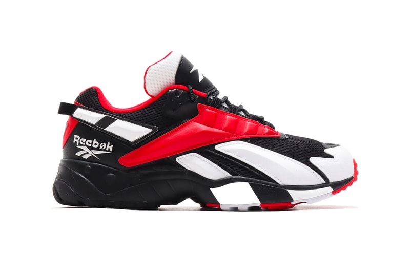 Reebok Interval 96 Sway Black Scarlet white menswear streetwear spring summer 2020 collection shoes footwear sneakers trainers runners basketball fx7137