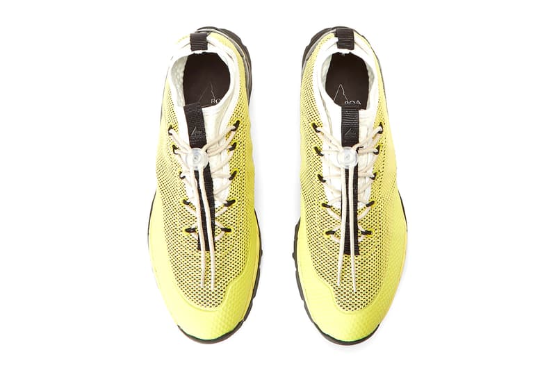 ROA Daiquiri Mid Sneakers in Yellow Release footwear vibram sneakers kicks hiking Italian made in italy Lhakpa