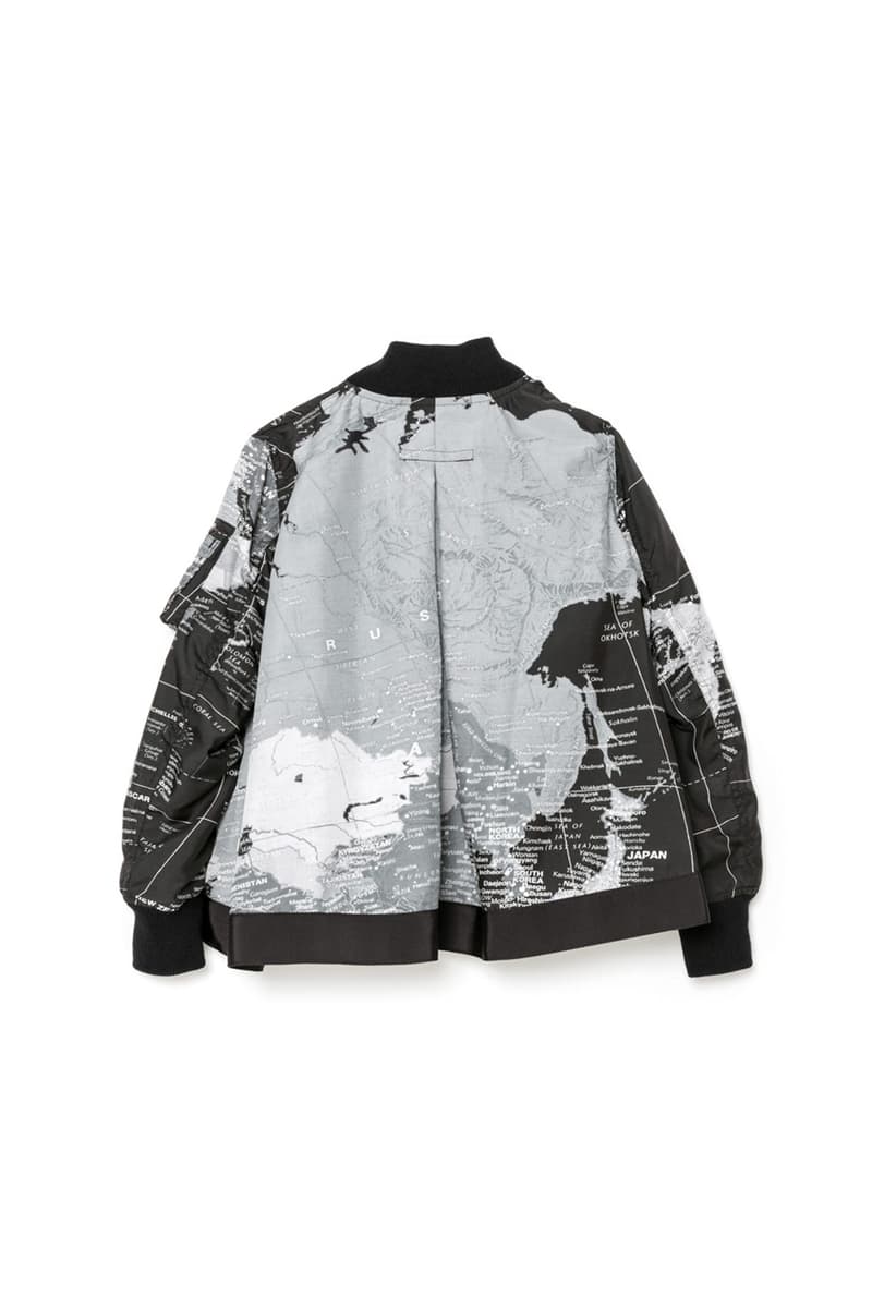 sacai Spring Summer 2020 THE Capsule menswear streetwear collection graphics color monochrome world map