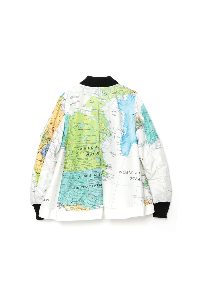 sacai Spring Summer 2020 THE Capsule menswear streetwear collection graphics color monochrome world map 