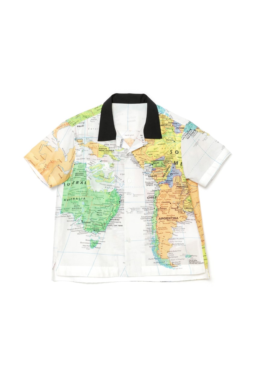 sacai Spring Summer 2020 THE Capsule menswear streetwear collection graphics color monochrome world map 