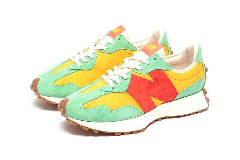 size new balance 327 release information buy cop purchase purple grey orange yellow green details 
