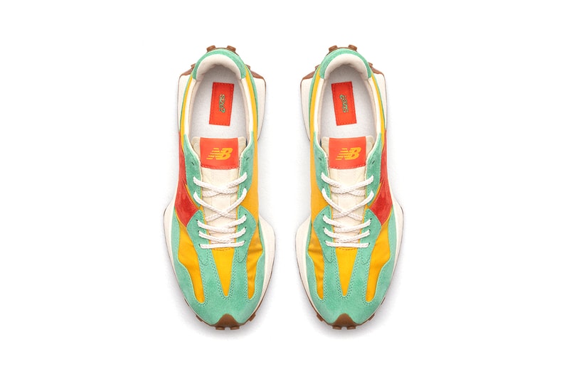 size new balance 327 release information buy cop purchase purple grey orange yellow green details 