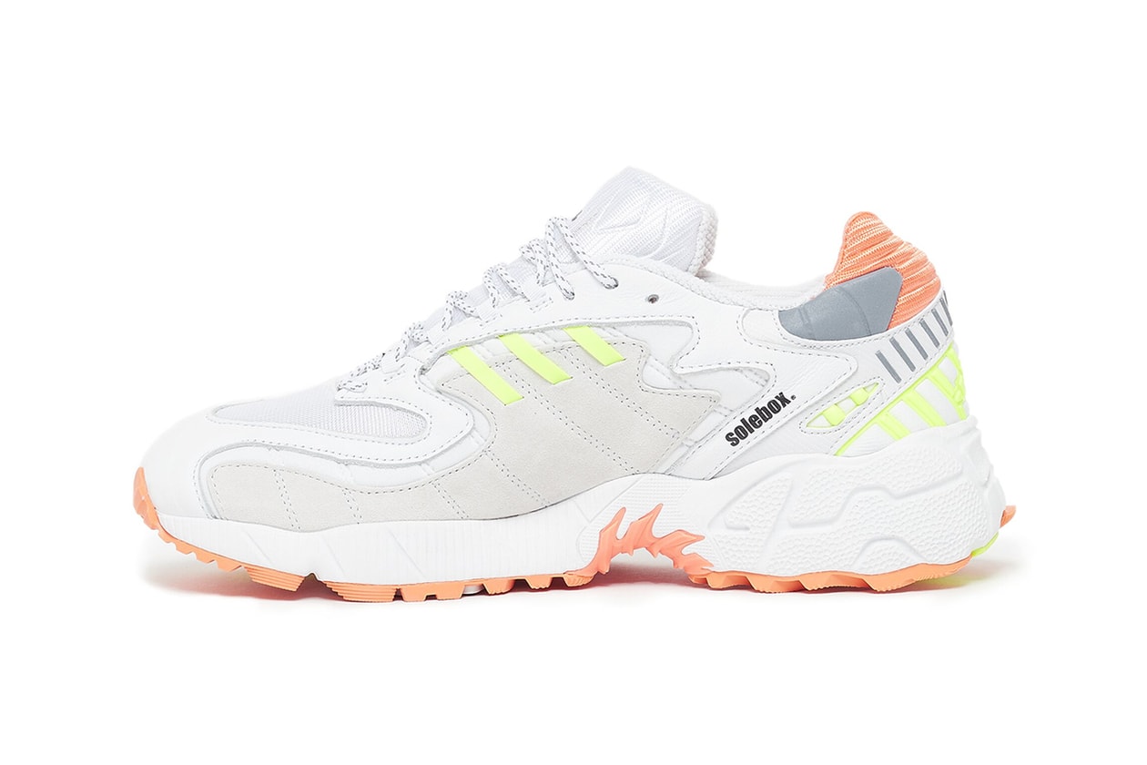 solebox adidas consortium torsion trdc scallop FV9431 orange white neon yellow official release date info photos price store list buying guide