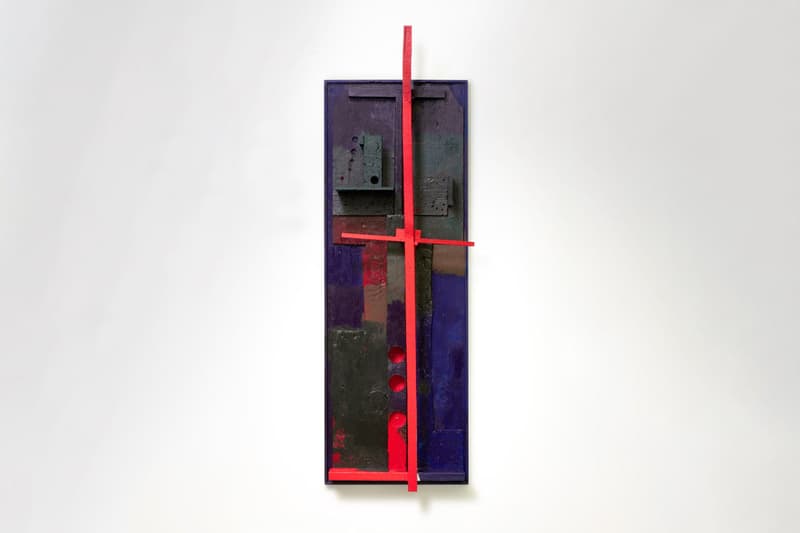 Sterling Ruby Solo Exhibition Xavier Hufkens "A RELIEF LASHED + A STILL POSE" Wood Assemblages New Brussel Gallery Three-Dimensional Constructions Paint