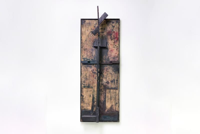 Sterling Ruby Solo Exhibition Xavier Hufkens "A RELIEF LASHED + A STILL POSE"  Wood Assemblages New Brussel Gallery Three-Dimensional Constructions Paint