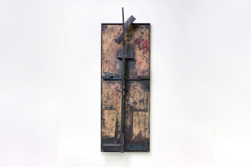 Sterling Ruby Solo Exhibition Xavier Hufkens "A RELIEF LASHED + A STILL POSE" Wood Assemblages New Brussel Gallery Three-Dimensional Constructions Paint