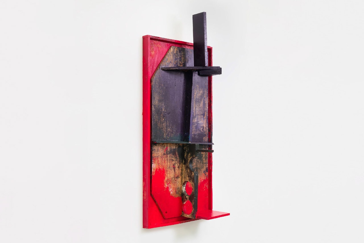 Sterling Ruby Solo Exhibition Xavier Hufkens "A RELIEF LASHED + A STILL POSE"  Wood Assemblages New Brussel Gallery Three-Dimensional Constructions Paint