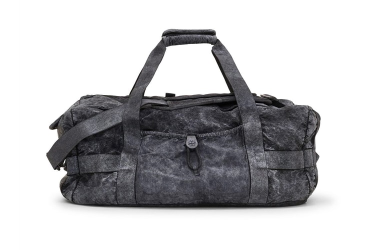 Stone Island Crafts Nylon Duffle Bag With Deep Black Garment Dye