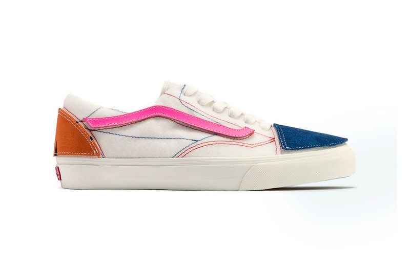 Vans x Taka Hayashi DIY VLT LX Release Info old skool sk8-hi (H&L) Marshmallow/Multicolor patches velcro 
