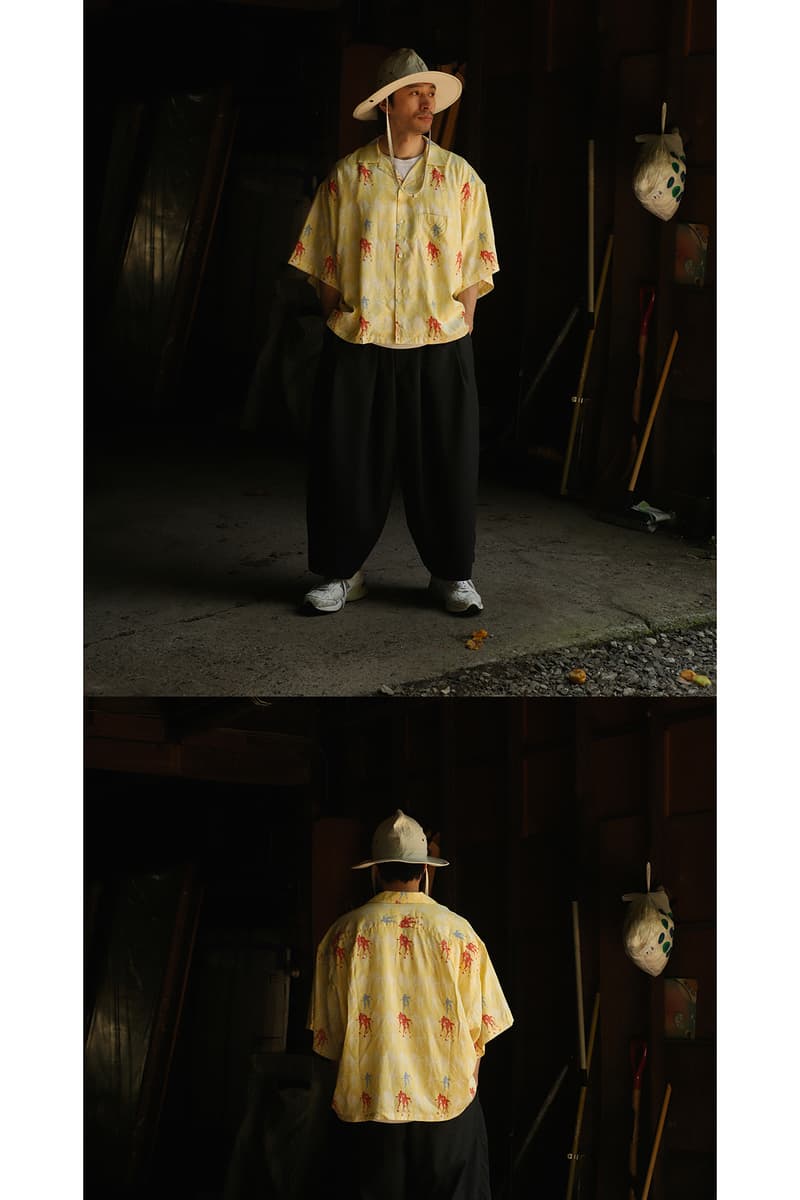 Taku Obata for Sillage SS20 Hand Drawing Shirts Sculptor Paintings Rayon
