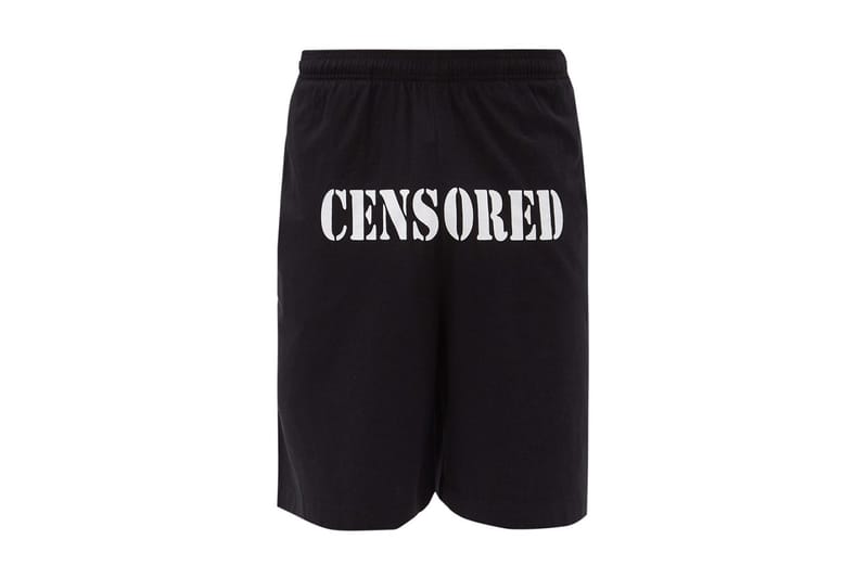 Censor Yourself With Vetements' FW20 Cotton-Jersey Shorts